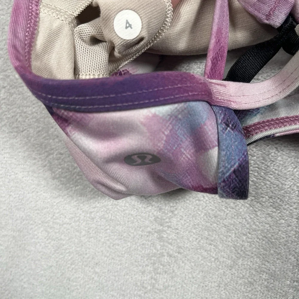 Lululemon Sweaty Endeavor Tank Women 4 Blooming Pixie Multi Bra W1N04S Luon‎